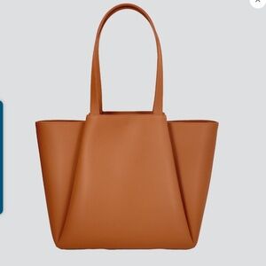 KAAI Pyramid - cognac LUXURY Leather Tote Bag